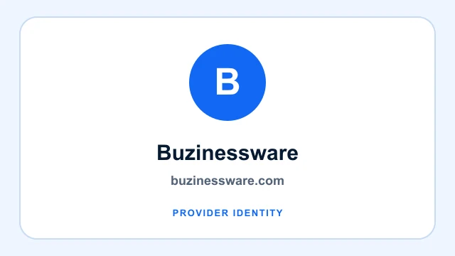 Buzinessware logo and provider identity