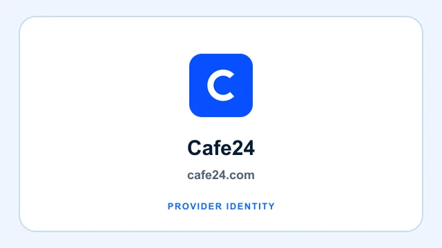Cafe24 logo and provider identity