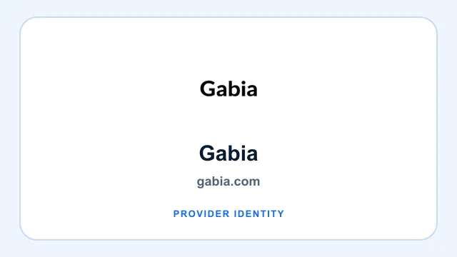 Gabia logo and provider identity