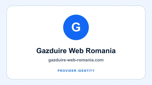 Gazduire Web Romania logo and provider identity
