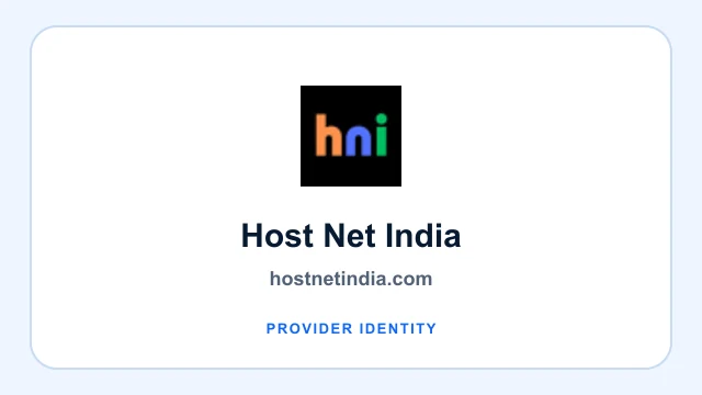 Host Net India logo and provider identity