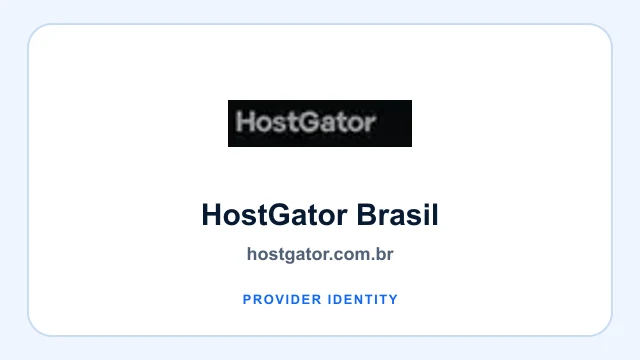 HostGator Brasil logo and provider identity