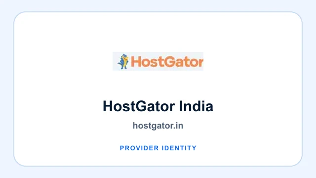 HostGator India logo and provider identity