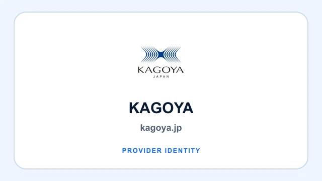 KAGOYA logo and provider identity