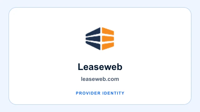 Leaseweb logo and provider identity