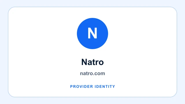 Natro logo and provider identity