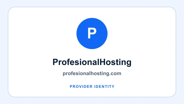 ProfesionalHosting logo and provider identity
