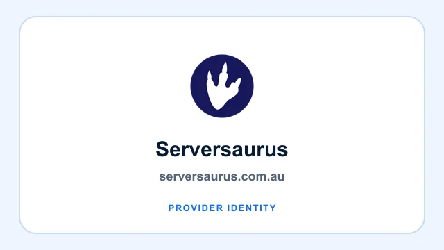 Serversaurus logo and provider identity