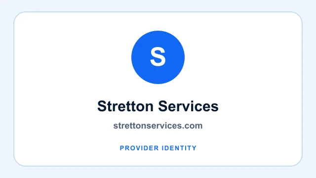 Stretton Services logo and provider identity