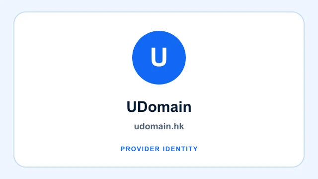 UDomain logo and provider identity