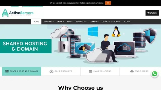 Website preview for ActiveServers