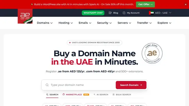 Website preview for AEserver