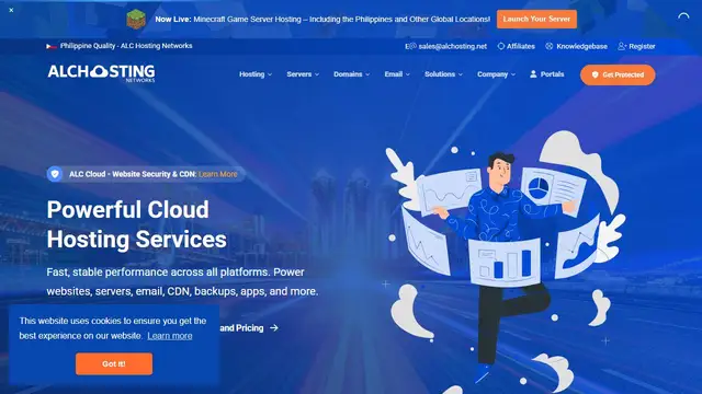 Website preview for ALCHosting