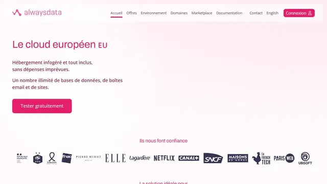 Website preview for alwaysdata