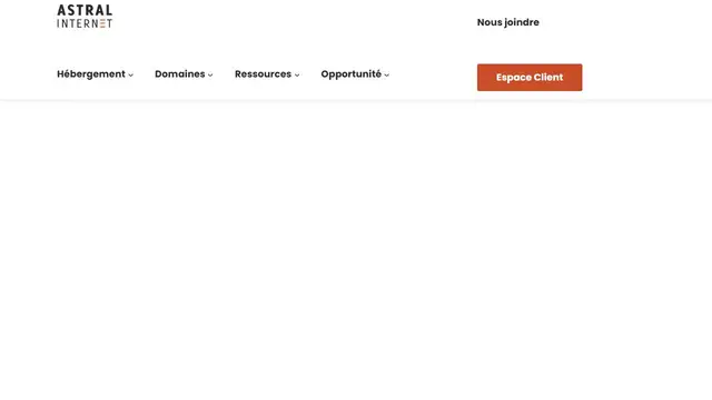 Website preview for Astral Internet