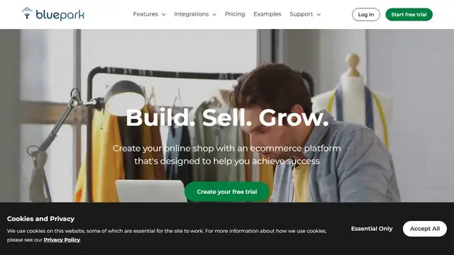 Website preview for Bluepark