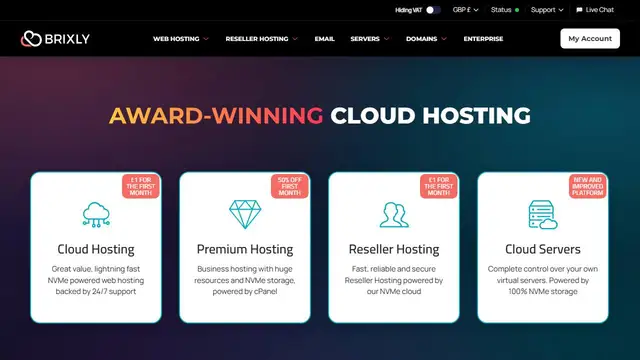 Website preview for Brixly