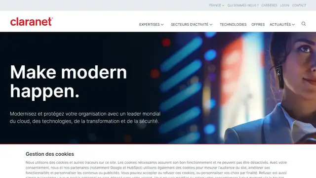Website preview for Claranet Lille