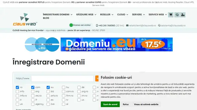Website preview for ClausWeb
