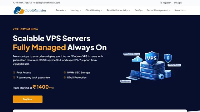 Website preview for CloudMinister