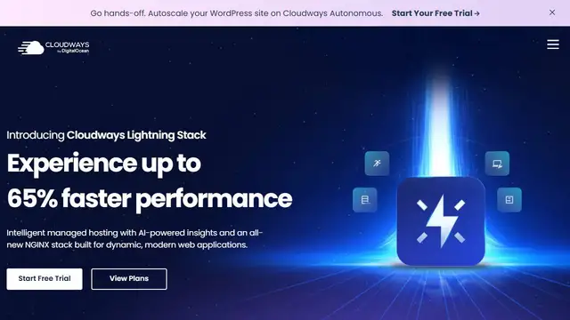 Website preview for Cloudways