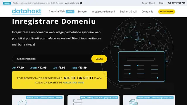Website preview for DataHost