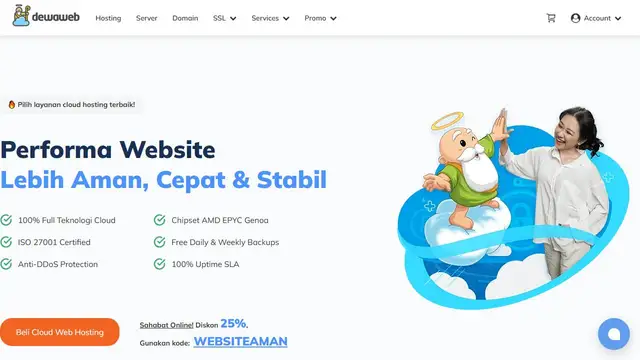 Website preview for Dewaweb