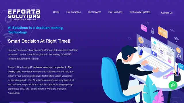 Website preview for Efforts Solutions IT