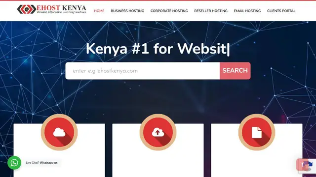 Website preview for Ehost Kenya
