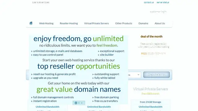 Website preview for Elitehost.co.za