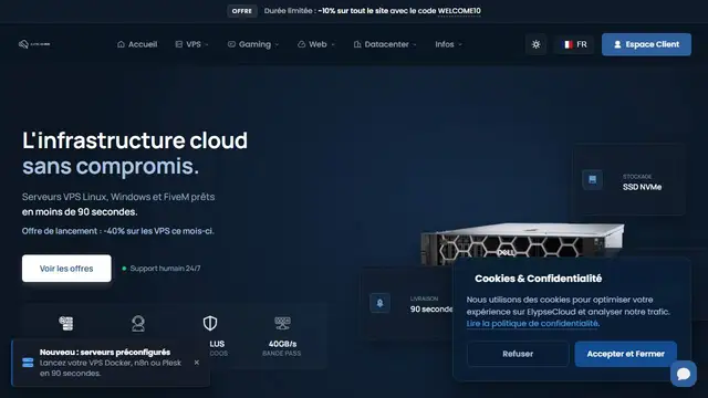 Website preview for Elypse Cloud
