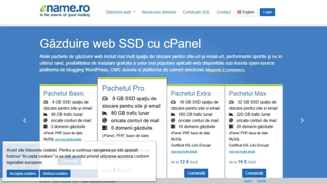 Website preview for eName