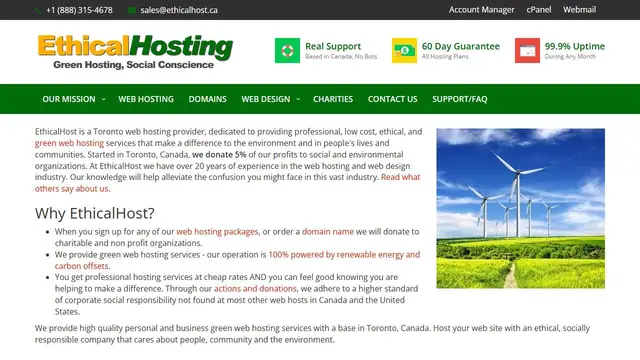 Website preview for Ethical Host