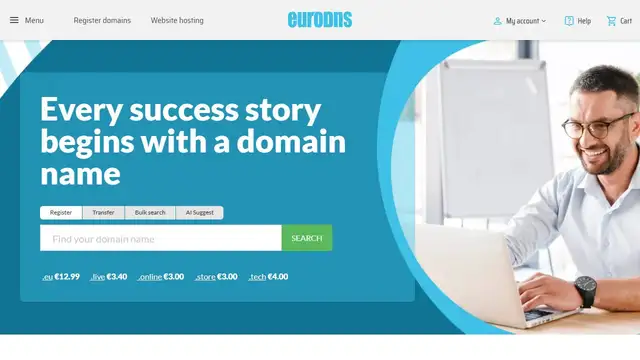 Website preview for EuroDNS