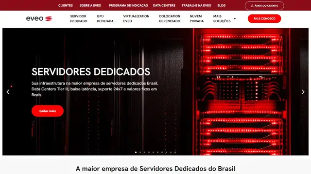 Website preview for Eveo.com.br