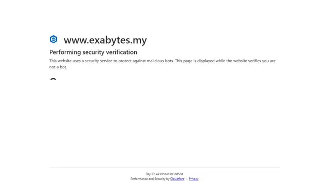 Website preview for Exabytes