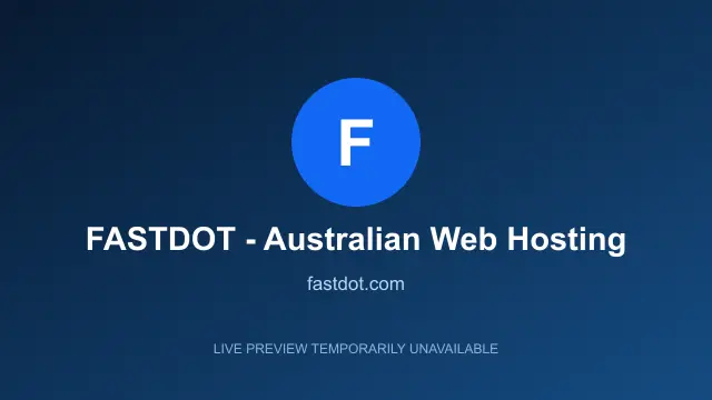 Website preview for FASTDOT - Australian Web Hosting