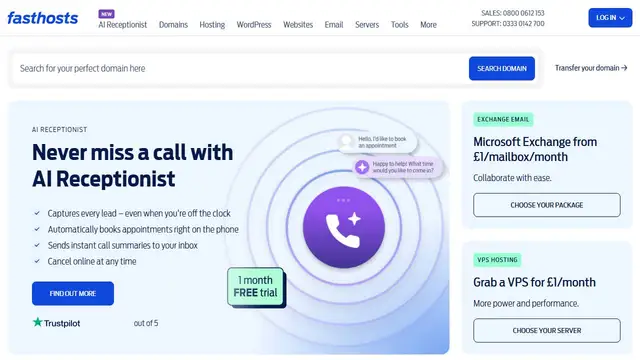 Website preview for Fasthosts