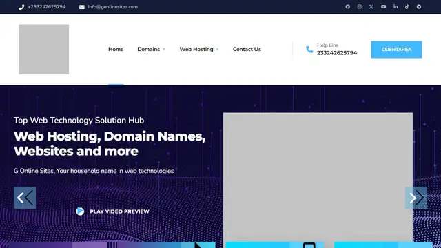 Website preview for G Online Sites