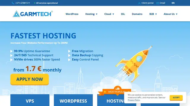 Website preview for GarmTech