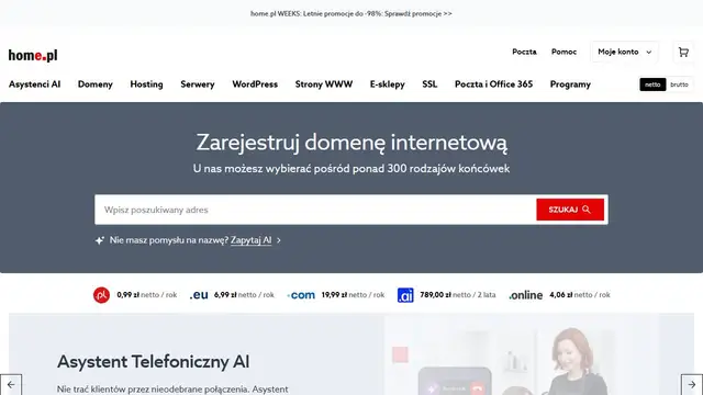 Website preview for home.pl