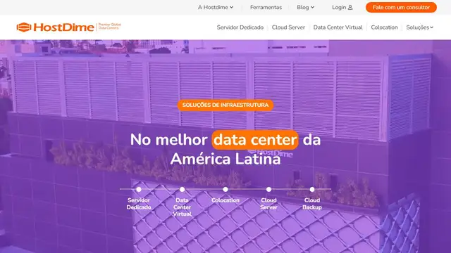 Website preview for Host Dime Brasil