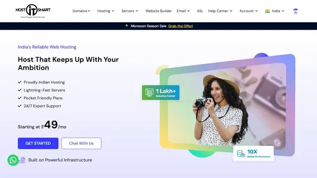 Website preview for Host IT Smart