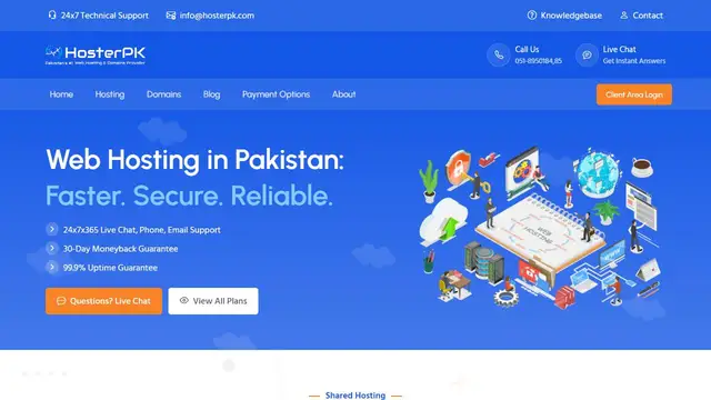 Website preview for HosterPK