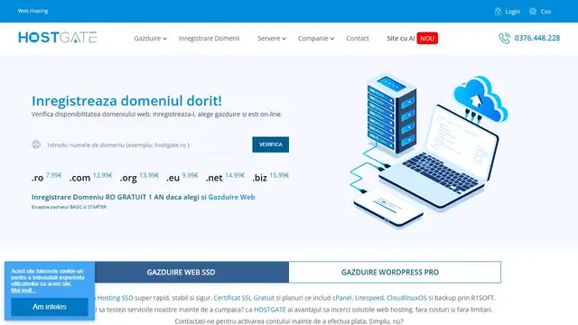 Website preview for HostGate