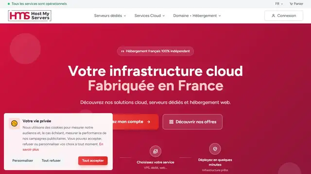 Website preview for HostMyServers