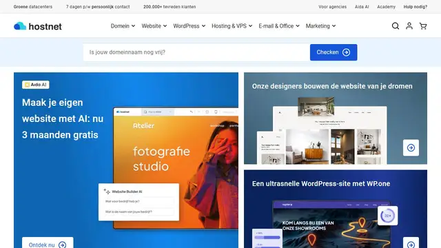 Website preview for Hostnet