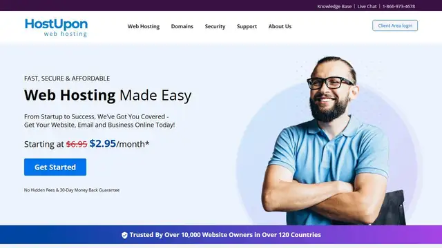 Website preview for HostUpon