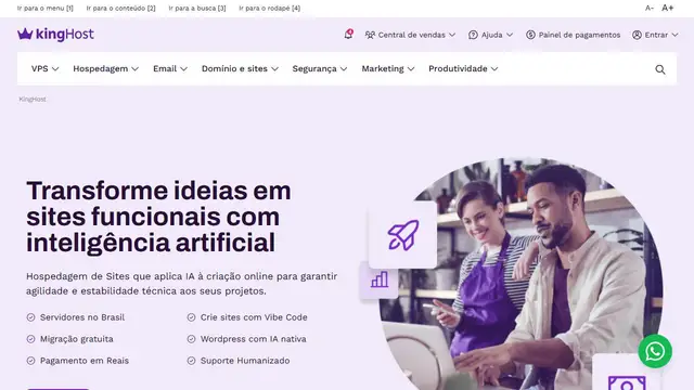 Website preview for KingHost