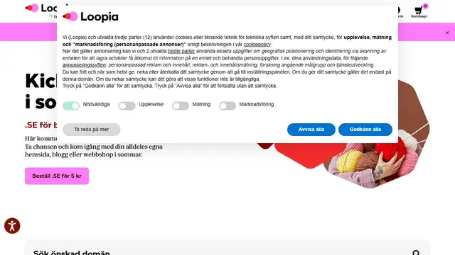 Website preview for Loopia